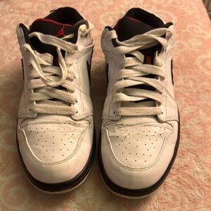Jordan Men's White and Black Sneakers